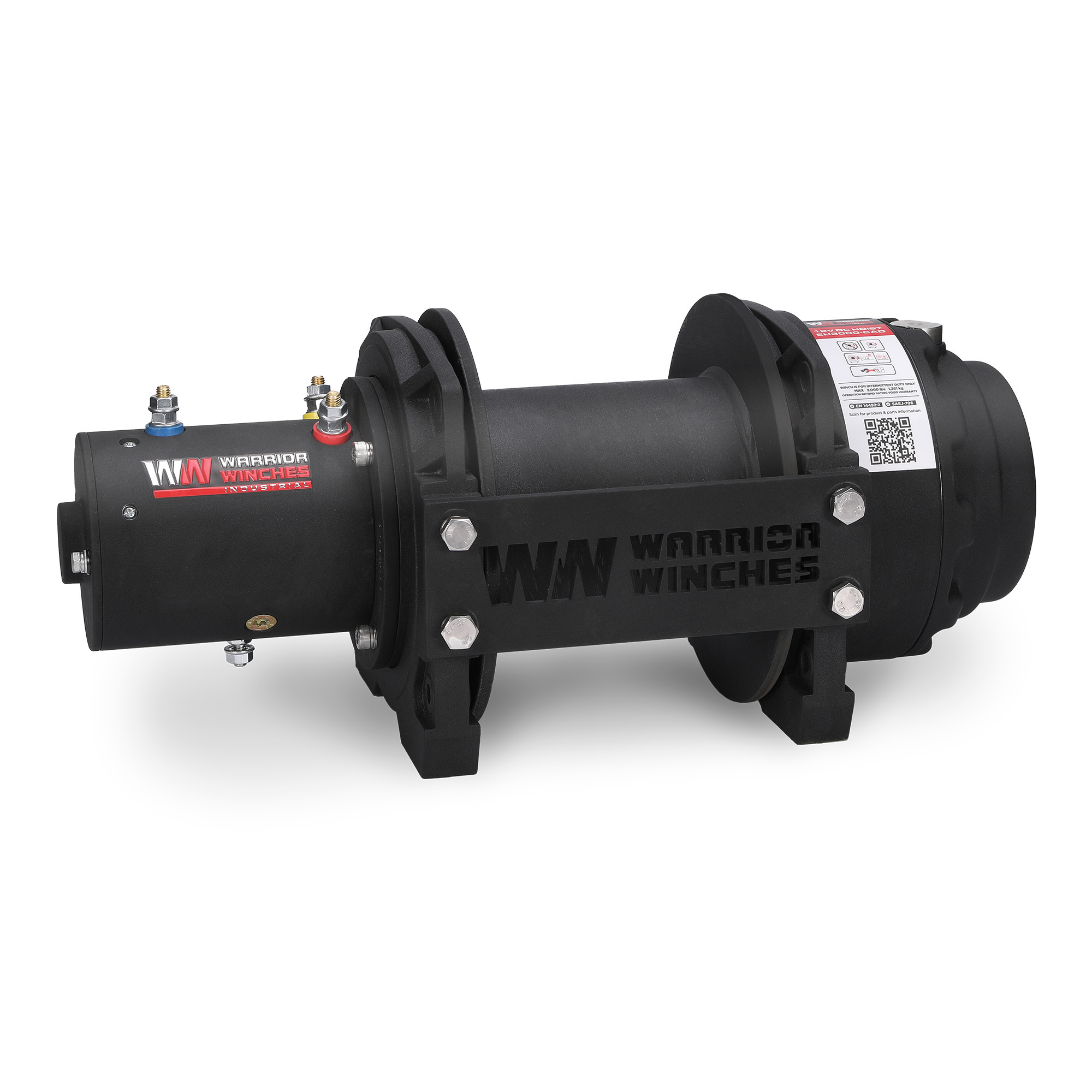 Warrior Winches 12V Industrial Hoist — 3000 Lb. Capacity, Model# EH3000-CAD
